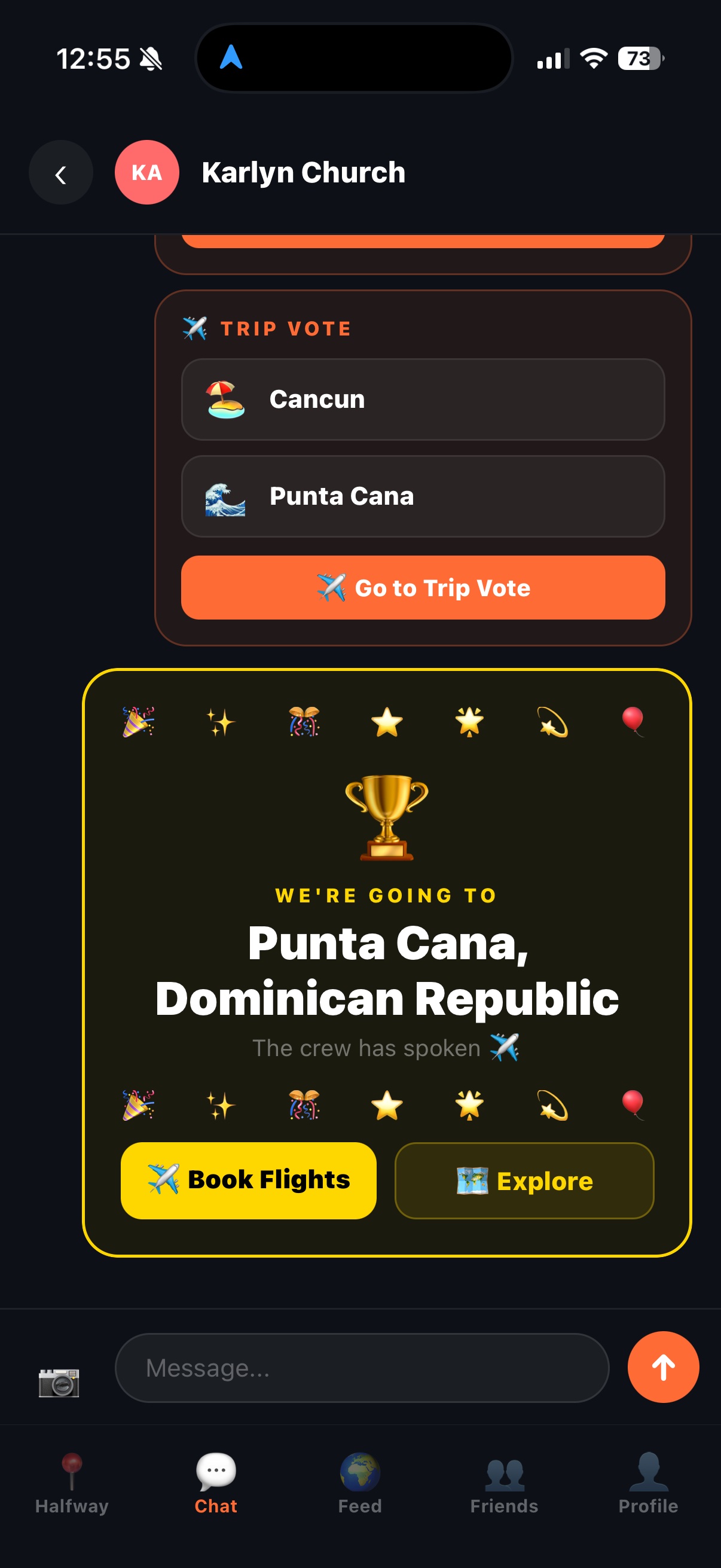 Trip winner